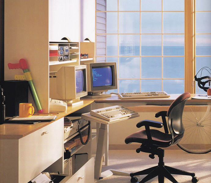 1990s home office space