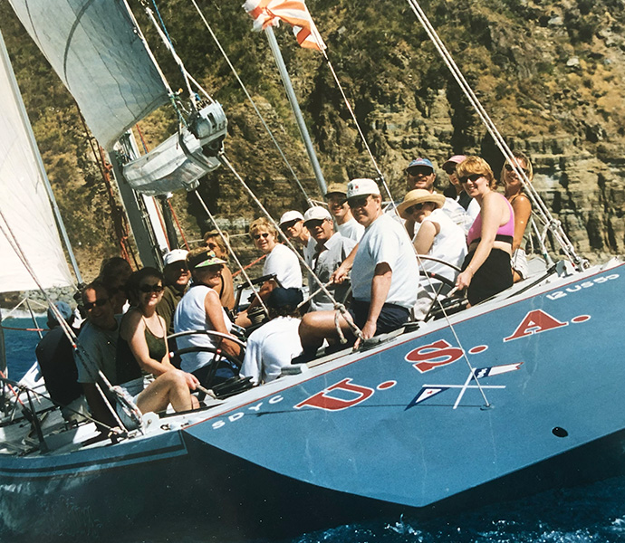 Bill Leonard sailing